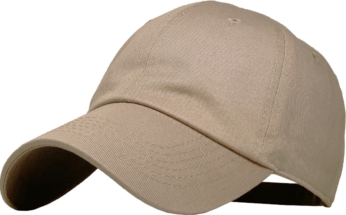 Dark Khaki Low Profile Baseball Caps Front Side View